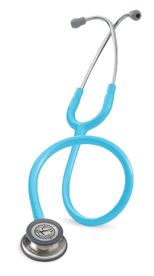 3M Littmann Classic III Stethoscope, Stainless-Steel-Finish Chestpiece, Turquoise Tube 27, inch, 5835