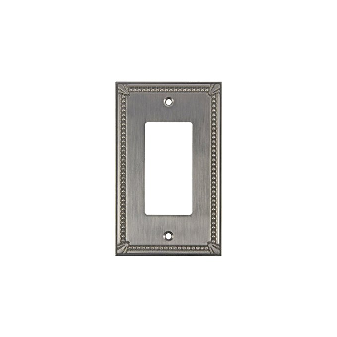 Rok Hardware Wall Light Decora Switch Plate Rocker Toggle GFCI Cover Traditional Brushed Nickel 1 Gang