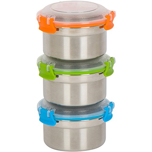 Steelware Leak-proof Stainless Steel Snack Size Lunch Box Containers for Adults and Kids (12 oz. each)