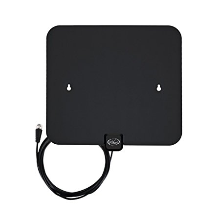 Vikeri TV Antenna, Super Thin Digital Indoor HDTV Antenna - 25 Miles Range with 6ft High Performance Coaxial Cable