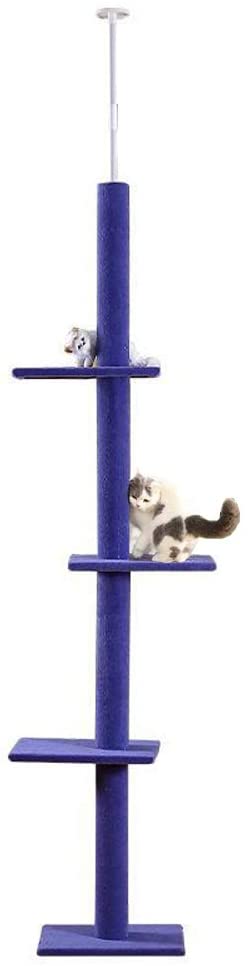 S-Lifeeling Cat Climbing Toys Tower Structures Cat Climber Tree Post Shelves Multilayer Platform Super Long Large Cat Climbing Tree Cat Tree Furniture Scratch