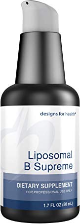 Designs for Health Liposomal B Supreme Active B Vitamin Complex Liquid   Folate, B12 Methylcobalamin & TMG (1.7 oz / 50 ml)