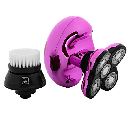 Skull Shaver Butterfly Kiss Rose Pink 5 Head Electric Razor for Women's Leg and Body Painless Cordless Rechargeable Electric Shaver