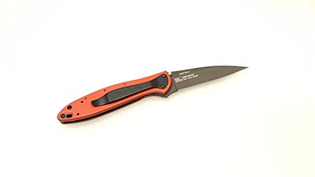 New Kershaw Leek Knife Black Blade w/ Red Handle Exclusive 1660RDBLK