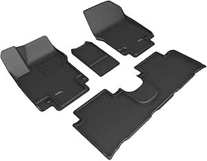 3D MAXpider Custom Fit KAGU Floor Mat (BLACK) for HYUNDAI IONIQ 5 2022-2023 - Complete Set