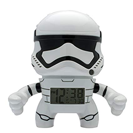 BulbBotz Star Wars Stormtrooper Kids Light up Alarm Clock | White/Black | Plastic | 3.5 inches Tall | LCD Display | boy Girl | Official