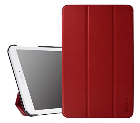 Galaxy Tab E 9.6 Case - Tessday Lightweight Slim Shell Standing Cover for Samsung Galaxy Tab E 9.6 (SM-T560/T561/T565/T567V), Red