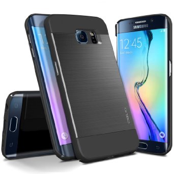 Galaxy S6 Edge Case OBLIQ Slim MetaTitanium Black Thin Slim Fit Scratch Resist Metallic Polycarbonate Finish Dual Layered Hard Protection High Quality Cover