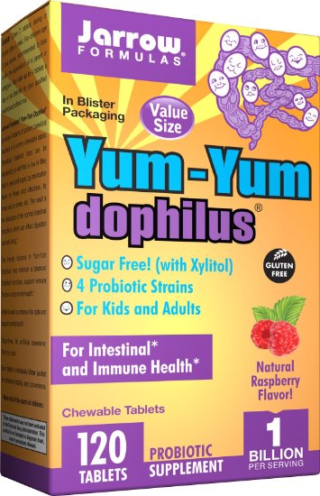 Jarrow Formulas Yum-Yum Dophilus Supports Gastrointestinal Health Tablets 120 Count