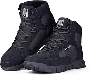 FREE SOLDIER Hiking Work Boots Men's Tactical Boots 6 Inches Lightweight Military Boots Breathable Outdoors Desert Boots