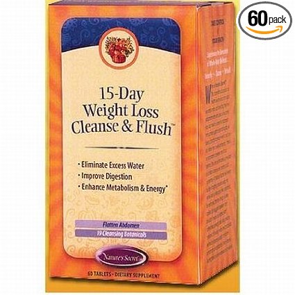Natures Secret 15-Day Weight Loss Cleanse and Flush 60 Tablets