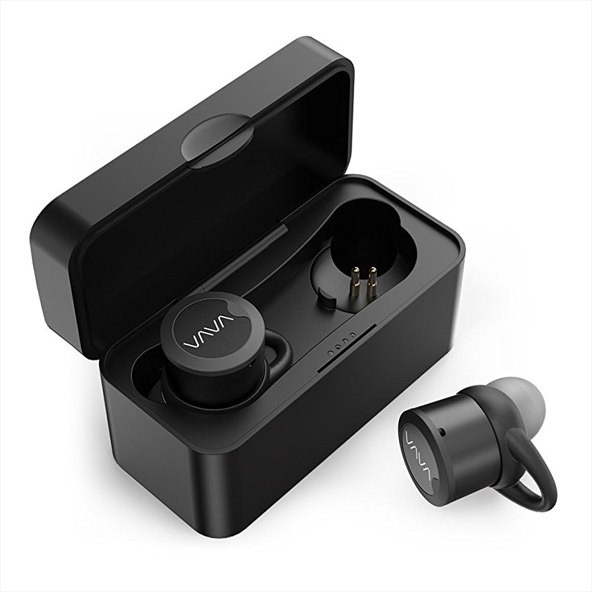 VAVA True Wireless Earbuds MOOV 26 with Bluetooth 4.1 & Charging Case, Bluetooth Earphones with Built-In Microphone & Secure Ear Hooks, Compatible with iOS & Android