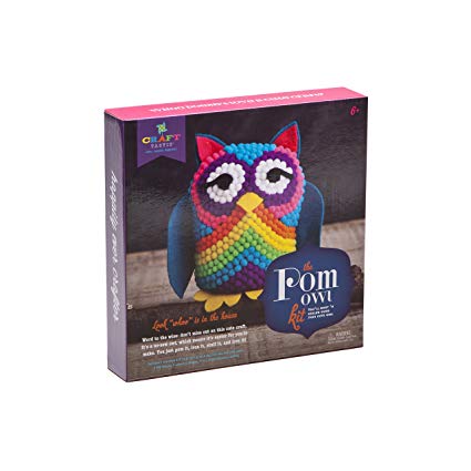 Craft-tastic – Pom Owl – Craft Kit Makes One Pompom Owl Stuffed Animal