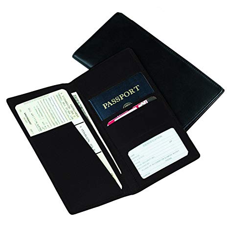 Royce Leather Oversized Airline Ticket & Passport Holder