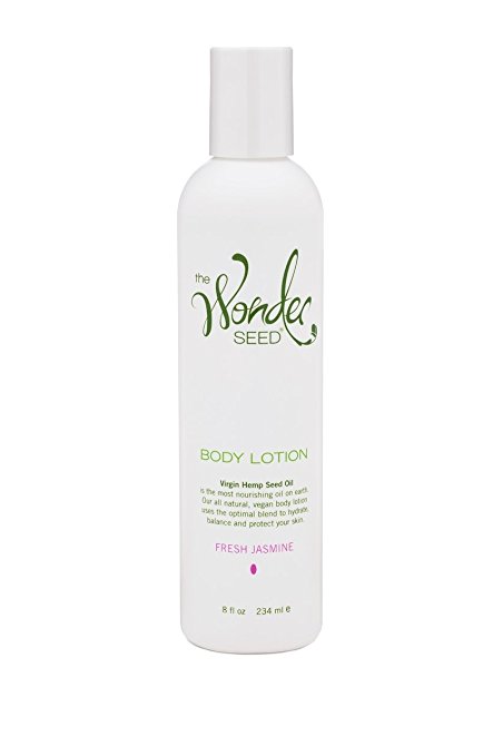 The Wonder Seed Hemp Oil Body Lotion for Women & Men - 100% Natural Organic Formula - Intensive Hydrating Action - Non Greasy Daily Moisturizer - Proudly Cruelty Free Beauty Products (Fresh Jasmine)