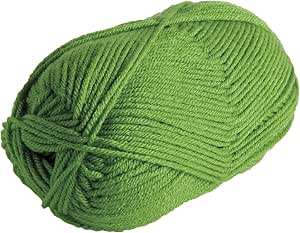 Knit Picks Brava Green 100% Acrylic Worsted Weight Soft Yarn for Knitting, Crocheting, Knitting Machine use, Medium Weight 4 Yarn for Washable Projects (Peapod)