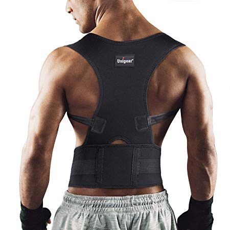 Unigear Back Brace Posture Corrector with Fully Adjustable Straps, Improve Posture and Provide Lumbar Support to Reduce Lower and Upper Back Pains, for Men and Women (X-Large)