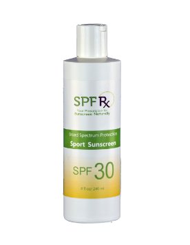 SPF 30 Sport Lotion- Water Resistant Sunscreen- Broad Spectrum UVA & UVB Protection- Non Greasy Residue - (8oz)