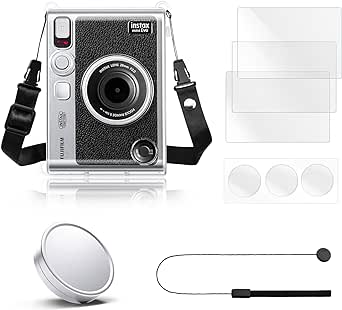 Rieibi Instax Mini EVO Case - Protective Case for Fujifilm Instax Mini EVO Instant Camera with Removable Shoulder Strap