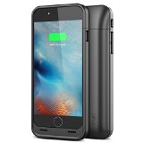 iPhone 6S Battery Case  iPhone 6 Battery Case - UNU DX-6S Protective iPhone 6S  6 47 External Charging Case MFI Certified 3000mAh Portable Charger for Apple iPhone 6S and iPhone 6 - Matte Black