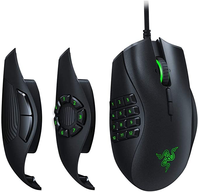 Razer Naga Trinity Gaming Mouse: 16, 000 Dpi Optical Sensor - Chroma RGB Lighting - Interchangeable Side Plate W/ 2, 7, 12 Button Configurations - Mechanical Switches