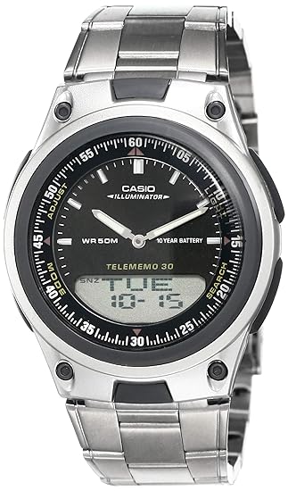 Casio Youth-Combination Analog-Digital Black Dial Men's Watch-AW-80D-1AVDF (AD60)