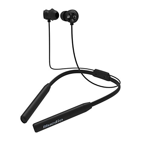 Bluedio TN2 (Turbine) Bluetooth Headphones Neckband in-Ear Earphones, Wireless Sports Magnetic Switch Earbuds with Mic for Running Cell Phone, 9-12 Hrs Playback (Black)