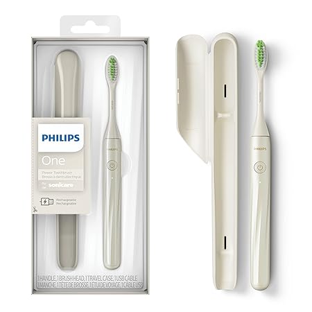 Philips One by Sonicare Rechargeable Toothbrush, Snow, HY1200/27