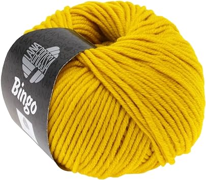 Soft Foot Lana Grossa Bingo, 154 Saffron Yellow Yarn