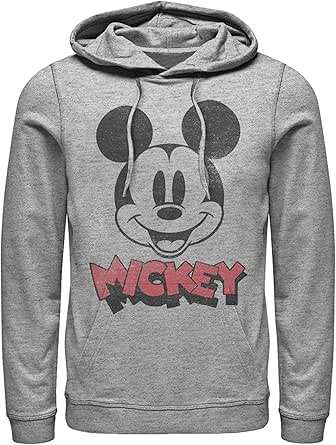 Disney Classic Mickey Heads Up Mens Pullover Hoodie