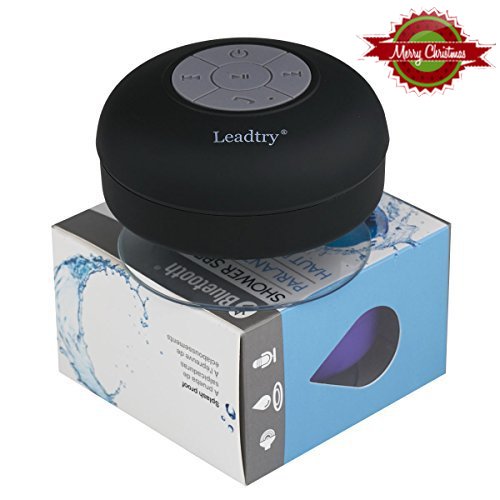 LeadTry Wireless Waterproof 3.0 Bluetooth Shower Speaker - Black