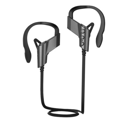 Wireless Sports Bluetooth V4.1 Stereo Earphones Earbuds with Mic for Iphone 6/6s Plus Samsung Galaxy S6 (Black)