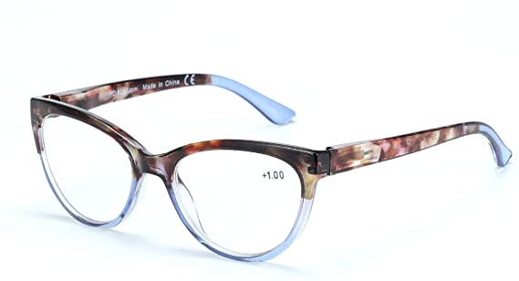 ZENOTTIC Reading Glasses Cat Eye Glasses Frames for Women, Clear Lens, Suitable for Work/Reading/Outdoor/Party Etc. …