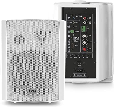 6.5'' Wireless BT Streaming Speakers - Pro-Active, Wall Mountable, 100W MAX w/ 2-Way Full Range Stereo Sound Reproduction, Built-in Digital Sound Amplifier, Pair, Elegant White Color - PDWR69BTW