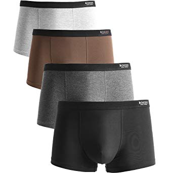 Bosidu Men's 4 Pack Breathable Modal Boxer Brief Underwear with Box Pack