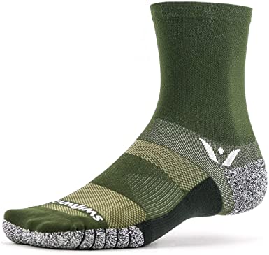Swiftwick- FLITE XT FIVE Running & Golf Socks, Fitness, Ultimate Stability, Non-Slip Crew Socks