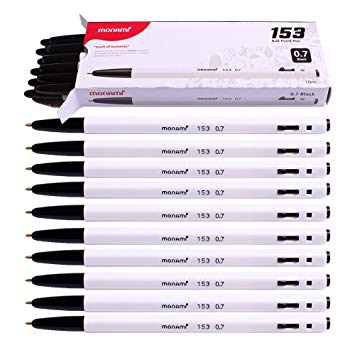 Monami New Releases 153 Ballpoint Pen 0.7 Mm Dozen Box Black Ink 12 Pens
