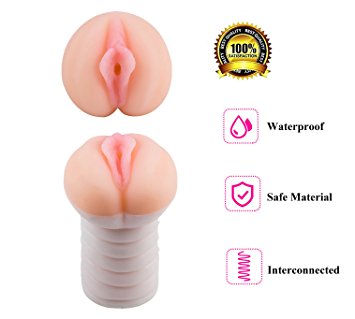 BigBanana Handheld Male Masturbator Cup, Realistic Vagina Pocket Pussy, Sex Toy for Male Masturbation (Flesh 2)