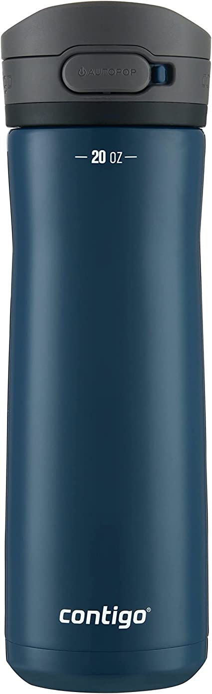 Contigo Jackson Chill 2.0 Water Bottle with AUTOPOP Lid | Stainless Steel , 20 oz., Blueberry Opaque
