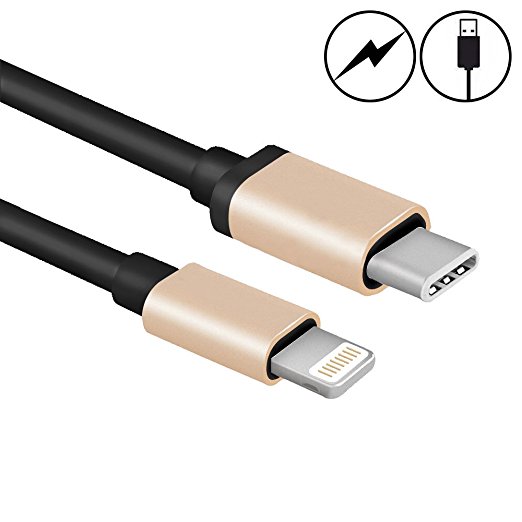 aceyoon USB Type C to Lightning Cable 1M / 3.3FT for Data Transfer   2.4A Charging Cord Type-C Male to Lightning for iPhone / iPad and New MacBook USB-C Cable