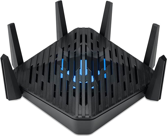 Predator Connect W6 Wi-Fi 6E Gaming Router | Hybrid QoS Compatible with Intel Killer Prioritization Engine | Wi-Fi 6E Tri-Band AXE7800 (2.4GHz/5GHz/6GHz | Gigabit Router | Lifetime Internet Security