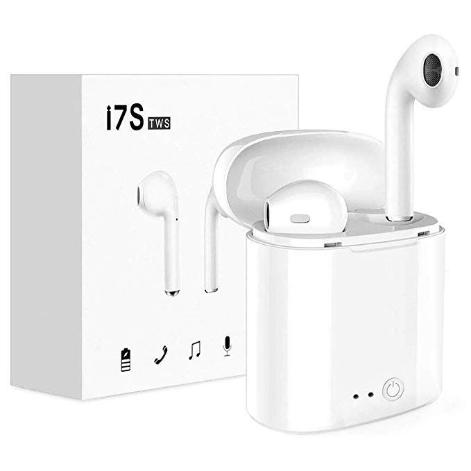 BDKING Wireless Earbuds Headphones Wireless Bluetooth Headset,Hands-Free Calling Earphones Sport Driving Earbuds Built-in-Mic&Charging Case Compatible phoneX/8/7 Android (White)