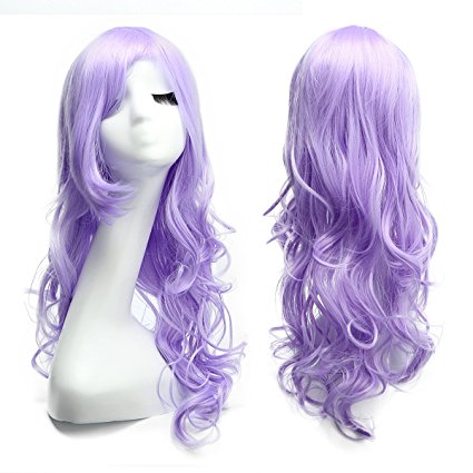 AISHN Wigs,31.5 inch(80cm) Long Straight/Curly Wig with Wig Cap for Cosplay,Party