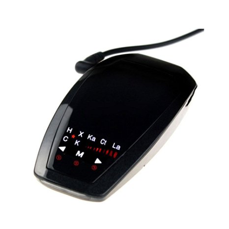 Car Speed Radar Detector, SQdeal Auto Radar Laser Speed Gun Detector with LED Display 360 Degree Safty Voice Alert (Black)