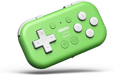 8Bitdo Micro Bluetooth Gamepad Pocket-sized Mini Controller for Switch, Android, and Raspberry Pi, Support Keyboard Mode (Green)