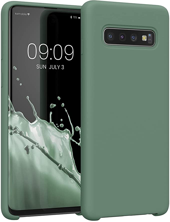 kwmobile Carcasa Compatible con Samsung Galaxy S10 - Funda de Silicona para móvil - Cover Trasero en Verde Bosque