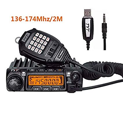 TYT TH-9000D Car Mobile Transceiver 60W VHF 136-174MHz Ham Radio Two Way Radio with USB Programming Cable,Black