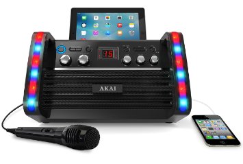 Akai KS213 Portable CD&G Karaoke System with Tablet Cradle