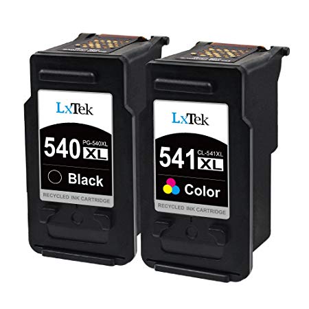 LxTek Remanufactured for Canon PG-540 CL-541 XL Ink Cartridge for Canon PIXMA MG2100 MG2140 MG2150 MG2155 MG2200 MG2250 MG3100 MG3150 MG3155 MG3200 MG3250 MG3350 MG3500 MG3550 MG3600 MG3650 MG4100 MG4150 MG4200 MG4250 MX374 MX375 MX390 MX395 MX430 MX432 MX434 MX435 MX455 MX475 MX515 MX520 MX525 MX530 MX535 MX455 (1 Black, 1 Colour)