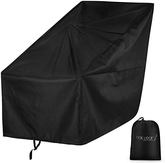 Oak Leaf Snow Blower Cover, 60" L x 34" W x 45" H Snow Thrower Cover with Carry Bag, Universal Size for Most Electric Two Stage Snow Blowers, Heavy Duty 600D Polyester Waterproof and UV Protection